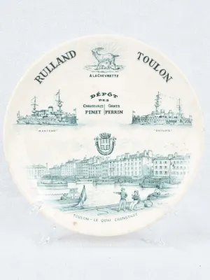 Plate, antique - Rulland Toulon Alachevrette 8"