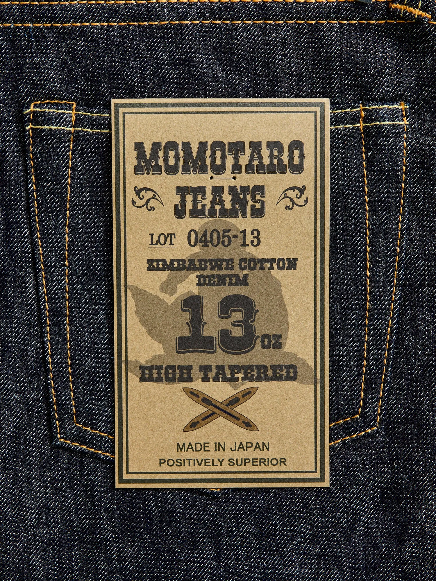 0405-13 13oz Selvedge Denim - High Tapered Fit