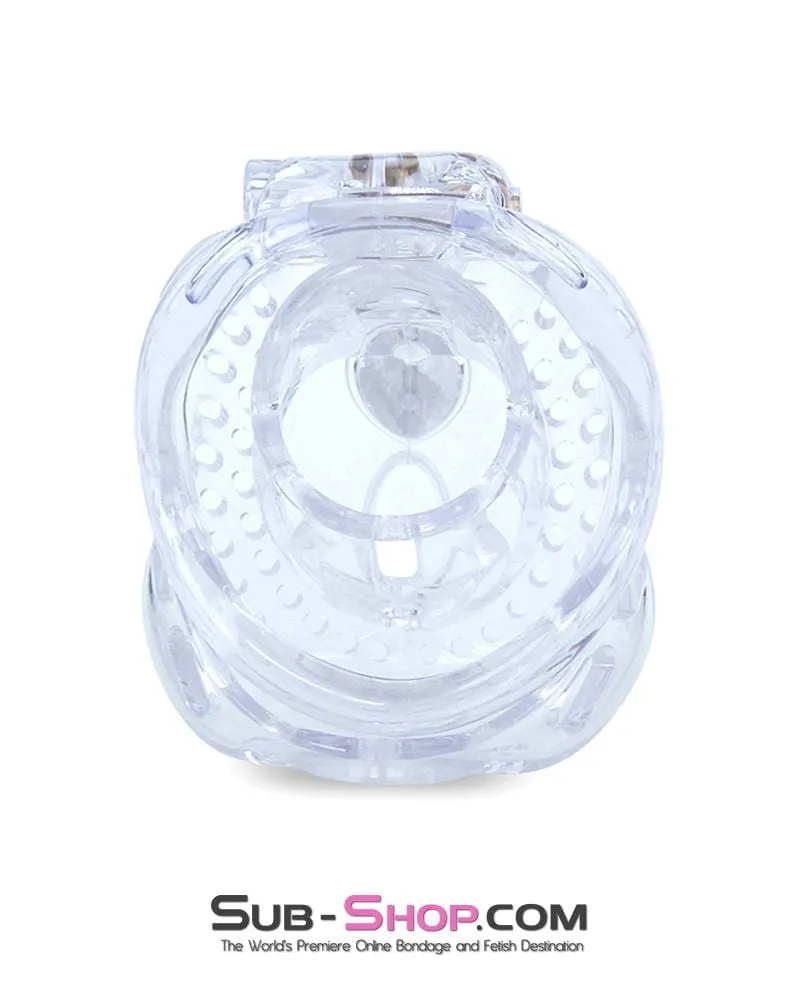 1583AR      Small Dungeon Cage Clear High Security Full Coverage Male Chastity Device - MEGA Deal