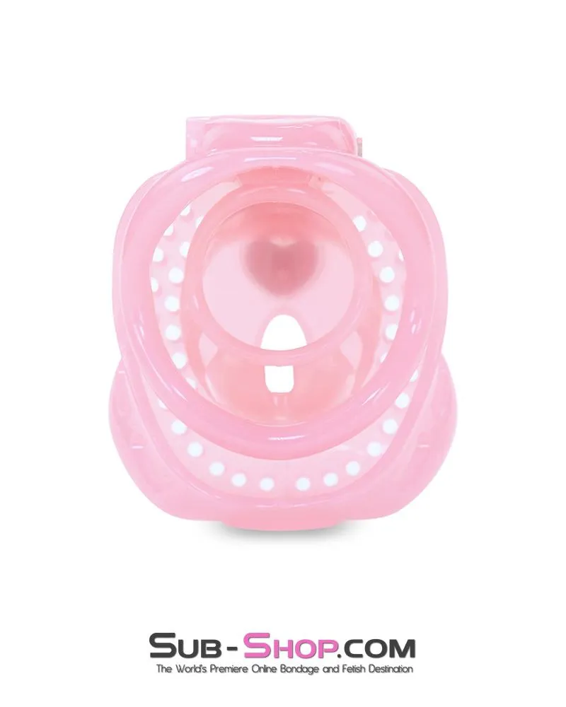 1587AR      Small Sissy Dungeon Cage Pink High Security Full Coverage Male Chastity Device - MEGA Deal