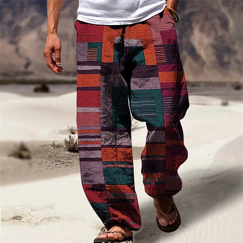 3D Stripe Men's Casual Jogger Pants for Outdoor Activities