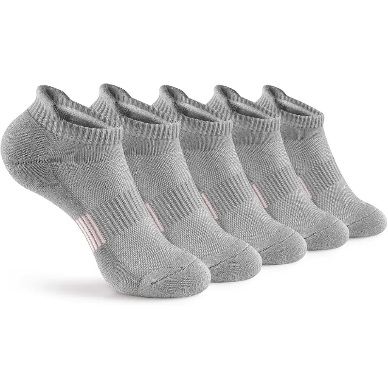 5 Pair Cushioned Ankle Support Socks