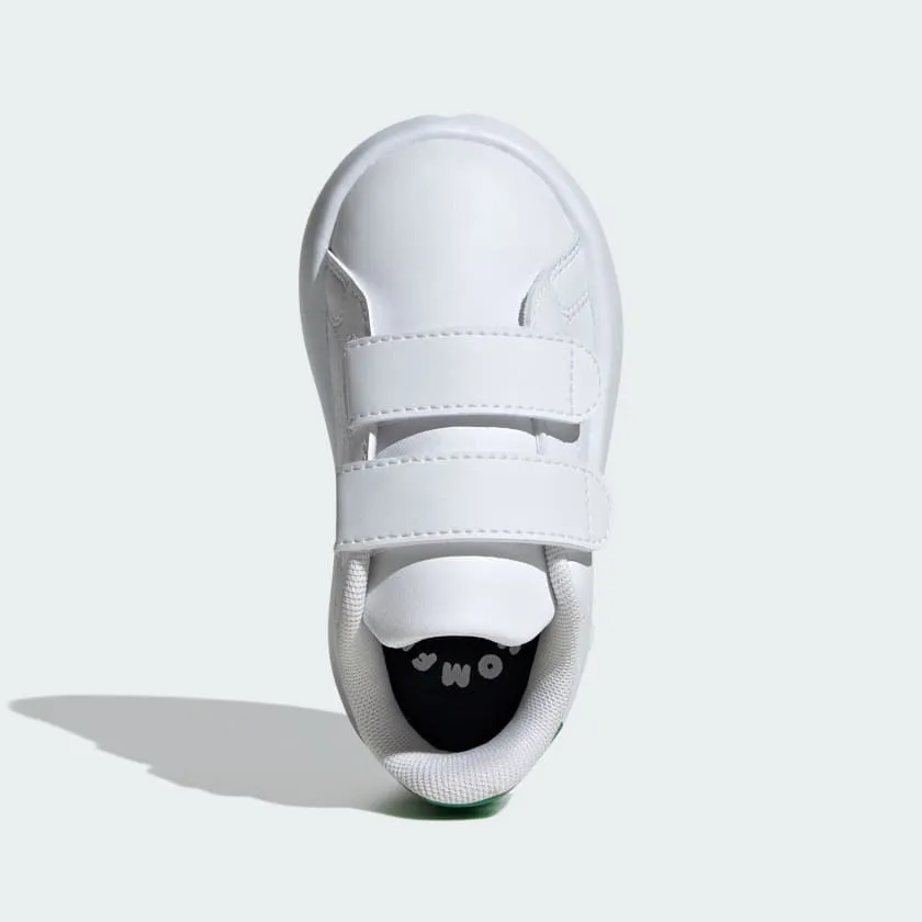 ADIDAS KIDS ADVANTAGE WHITE/GREEN SHOES