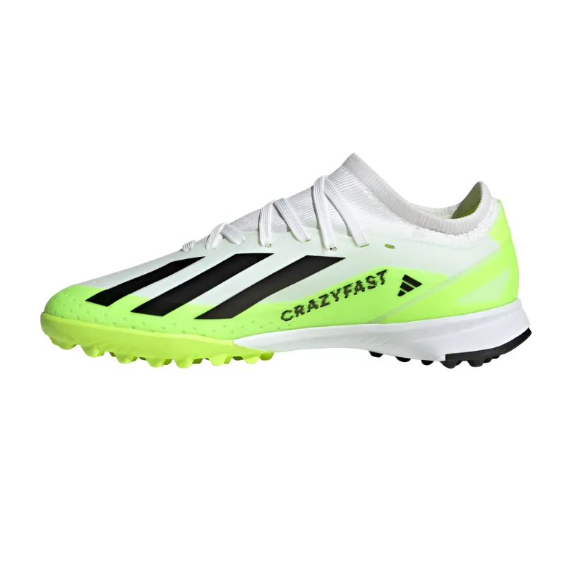 Adidas Kids Astro Turf Boots X Crazyfast.3 TF J White/Black/Lucid Lemon