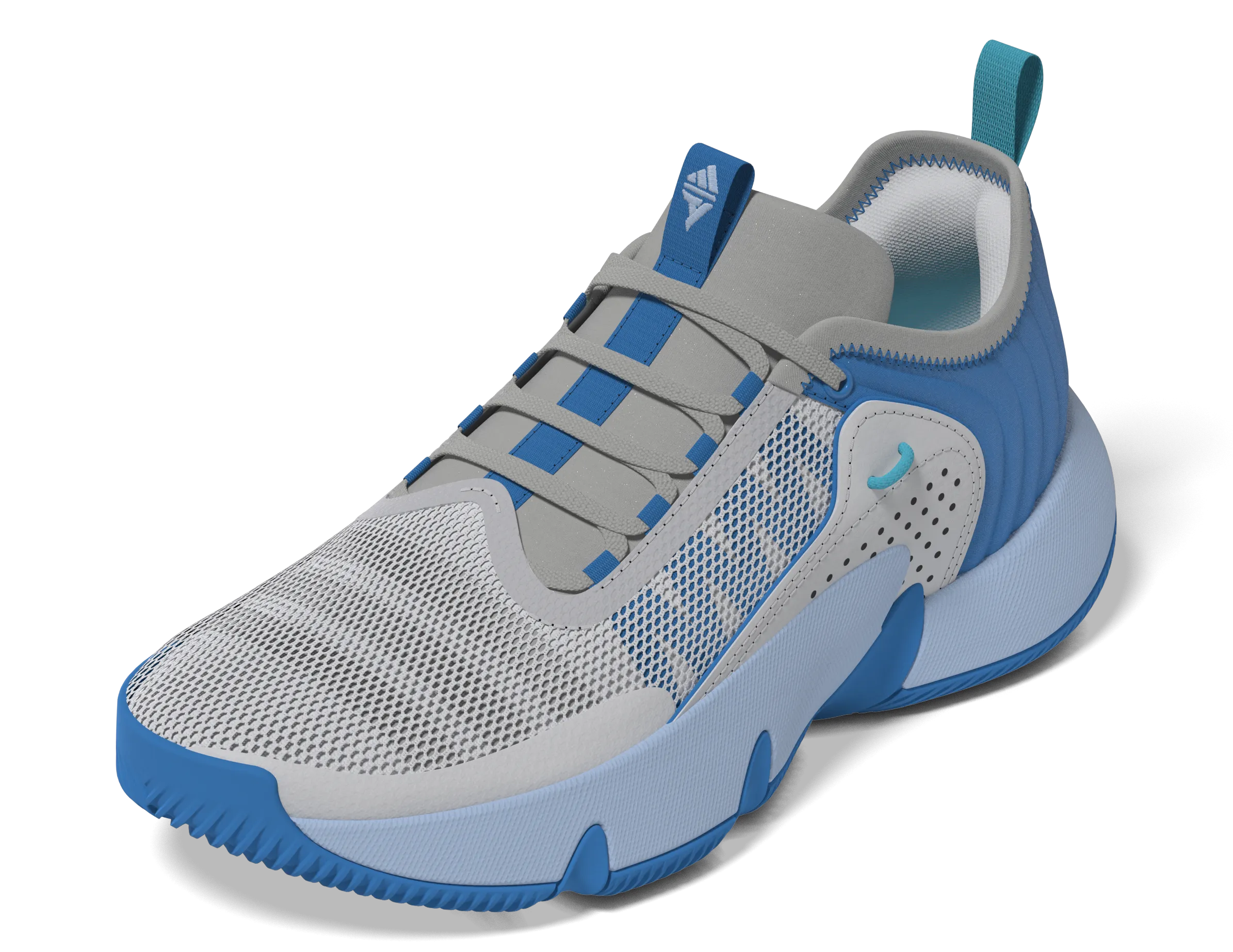 Adidas Trae Unlimited Junior Basketball Shoes - Grey/Grey/Blue