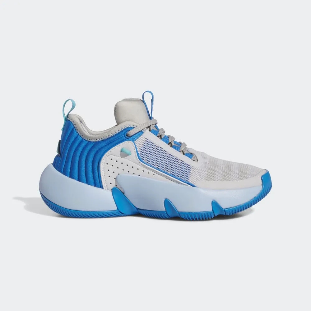 Adidas Trae Unlimited Junior Basketball Shoes - Grey/Grey/Blue