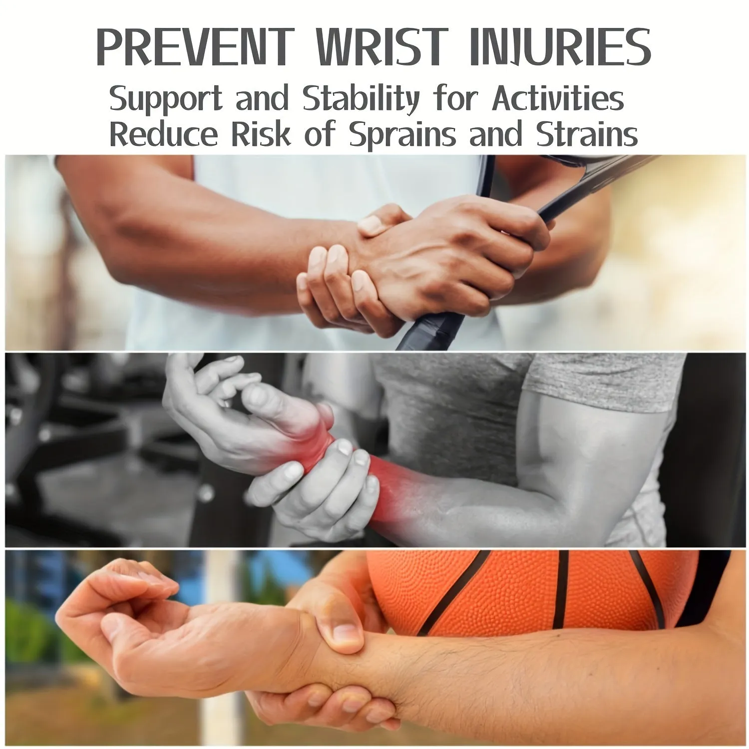 Adjustable Wrist Brace for Men  Women Support for Work  Fitness