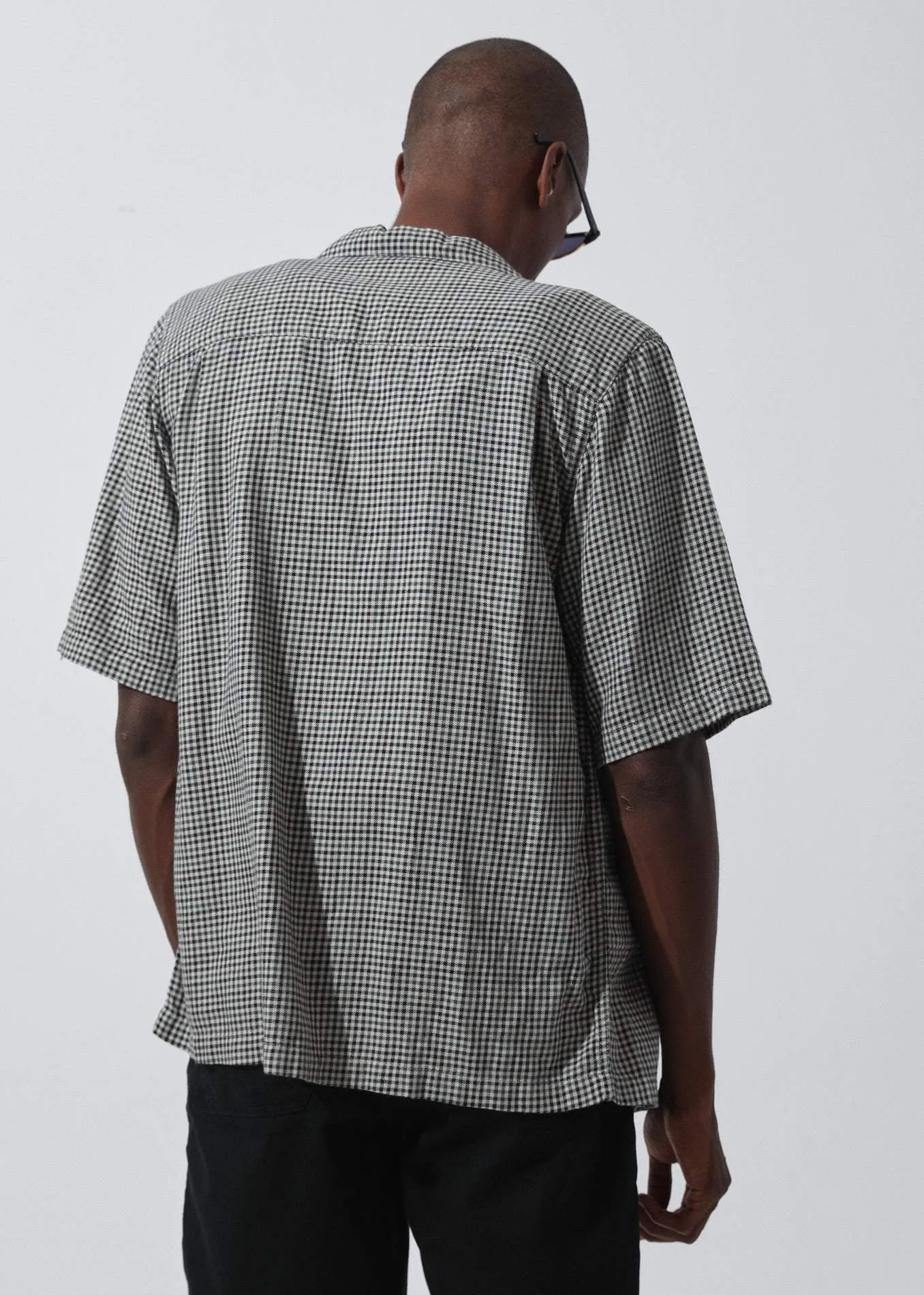 Afends Mens The Clash - Cuban Short Sleeve Shirt - Houndstooth