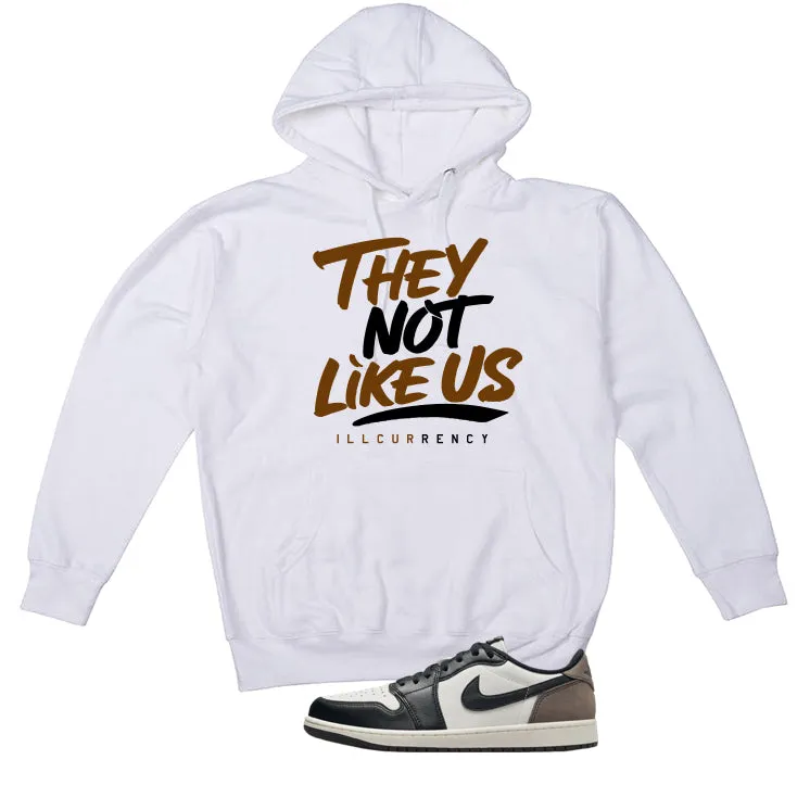 Air Jordan 1 Low OG Mocha White T-Shirt (They not like us)| illcurrency