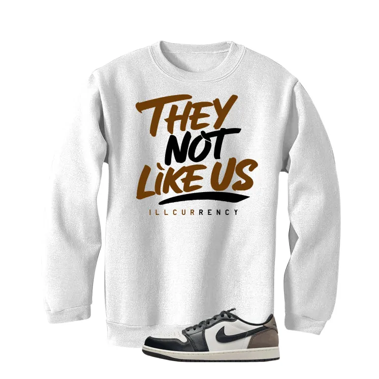 Air Jordan 1 Low OG Mocha White T-Shirt (They not like us)| illcurrency