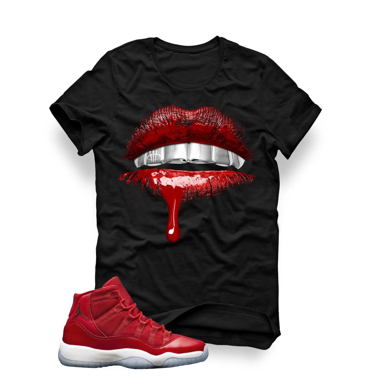 Air Jordan 11 Gym Red “Win Like ’96” Black T (Lips)