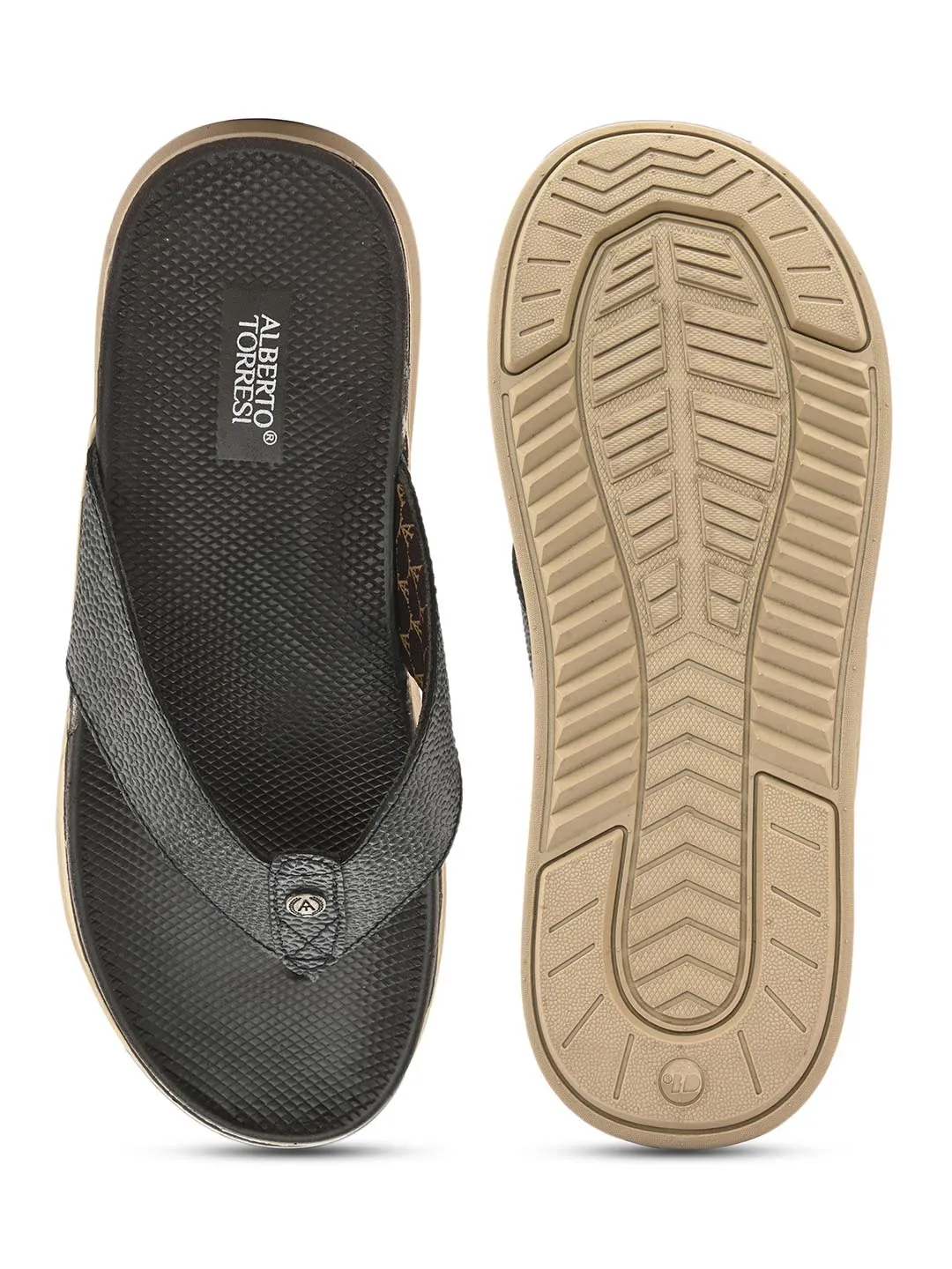 Alberto Torresi African Leather Thongs For Men With Extra Padded Flexible Footbeds Daily wear