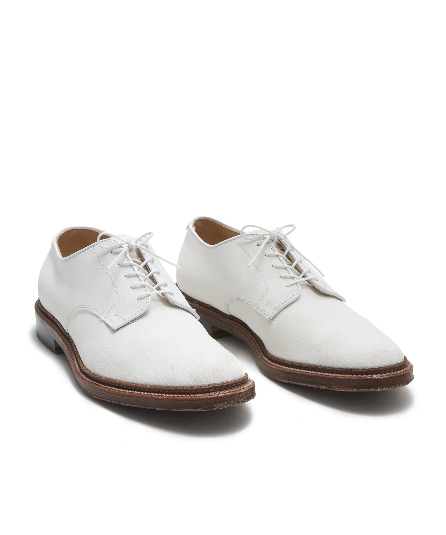 Alden   Todd Snyder Unlined Suede White Buck