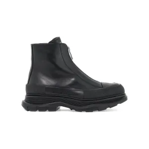 Alexander Mcqueen zip tread slick ankle boots