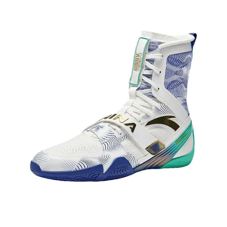 Anta | China National Team 2024 Paris Olympics Professional Boxing Shoes - White/Blue