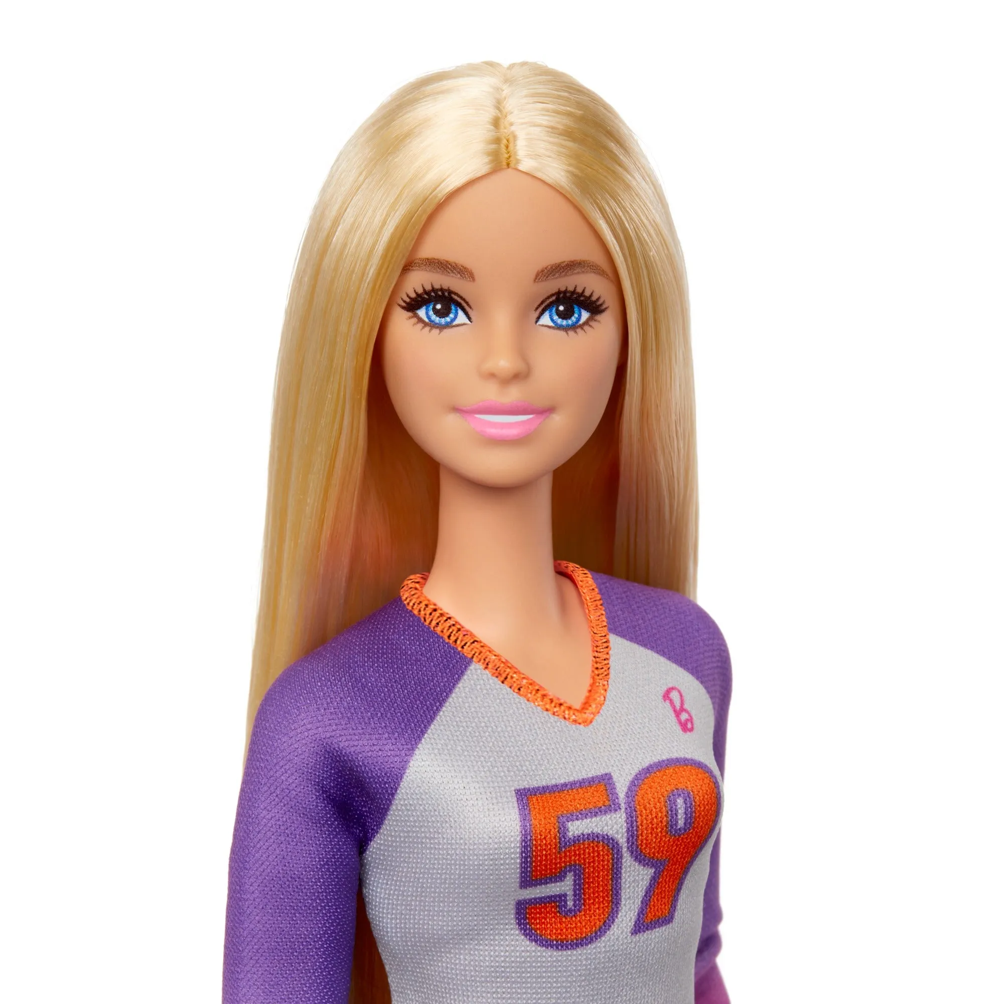 Barbie Made to Move Career Volleyball Player Doll with Uniform and Ball for Kids Ages 3 Years and Up