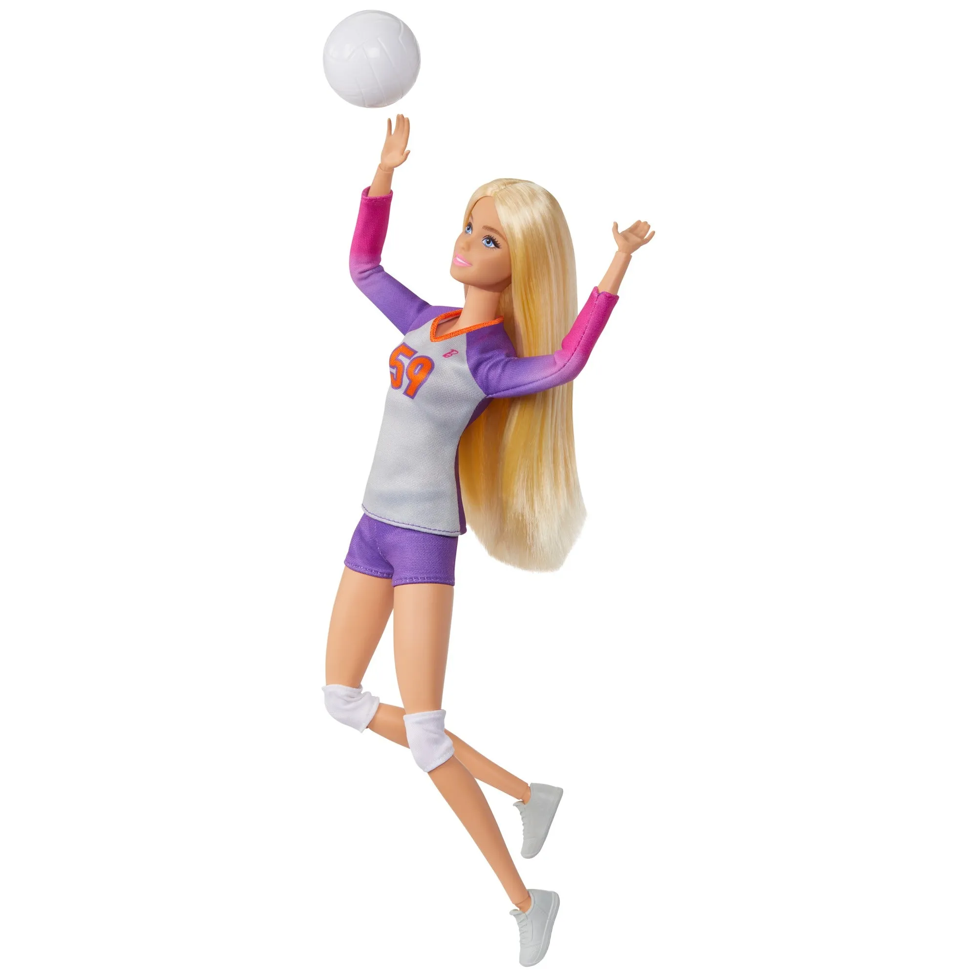 Barbie Made to Move Career Volleyball Player Doll with Uniform and Ball for Kids Ages 3 Years and Up