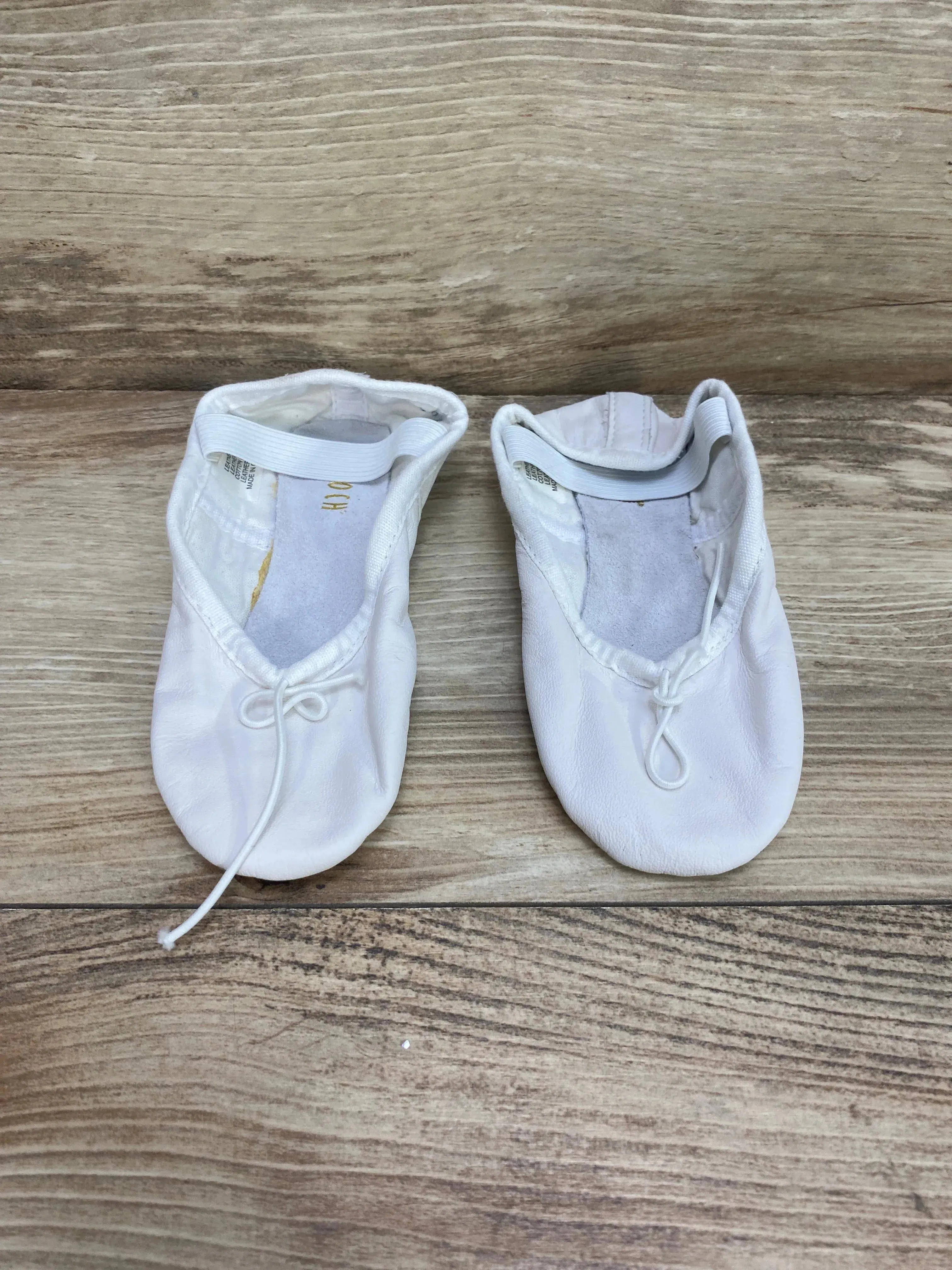 Bloch Dansoft Leather Ballet Shoes White Sz 10.5c