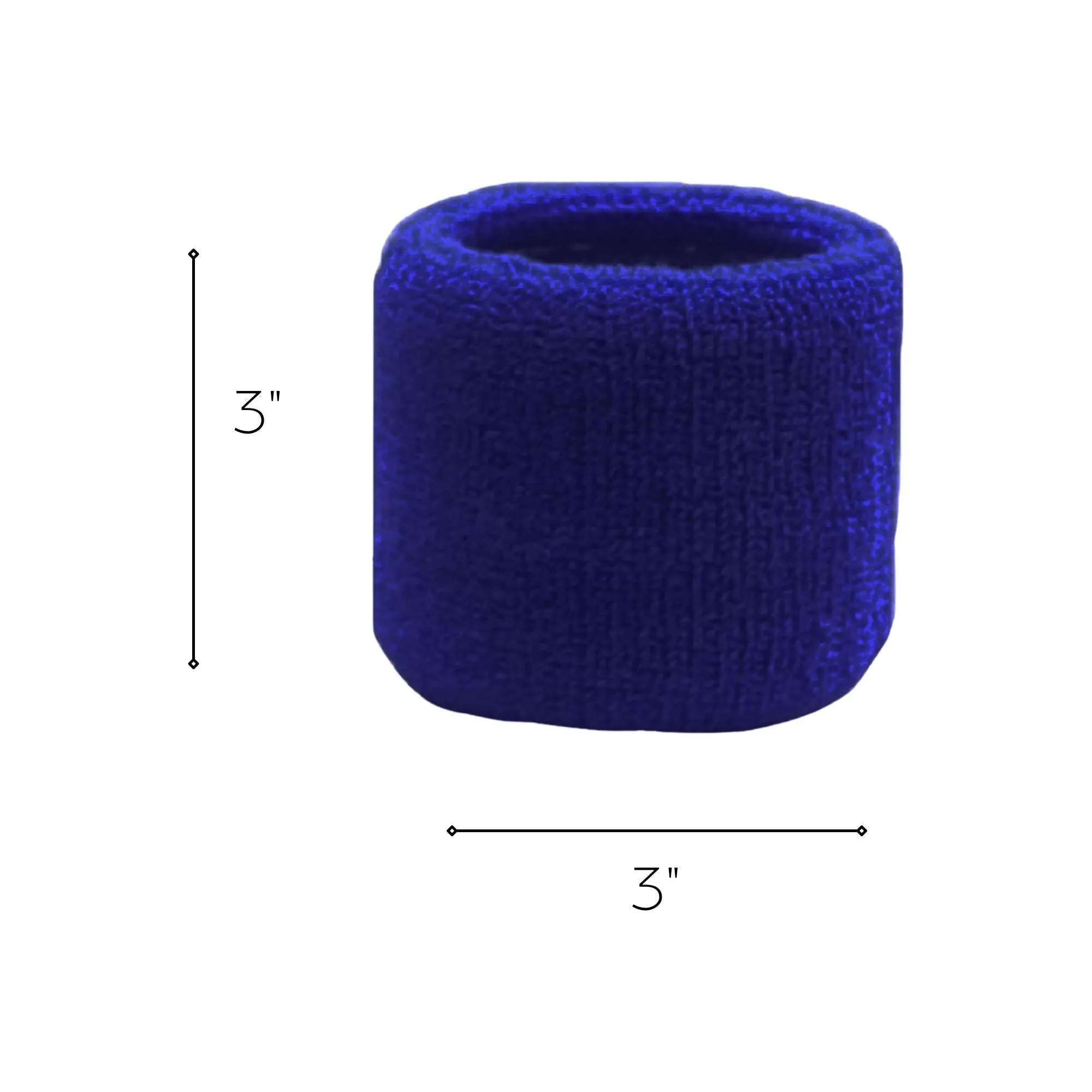 Blue Wrist Sweatbands - 2 Pack