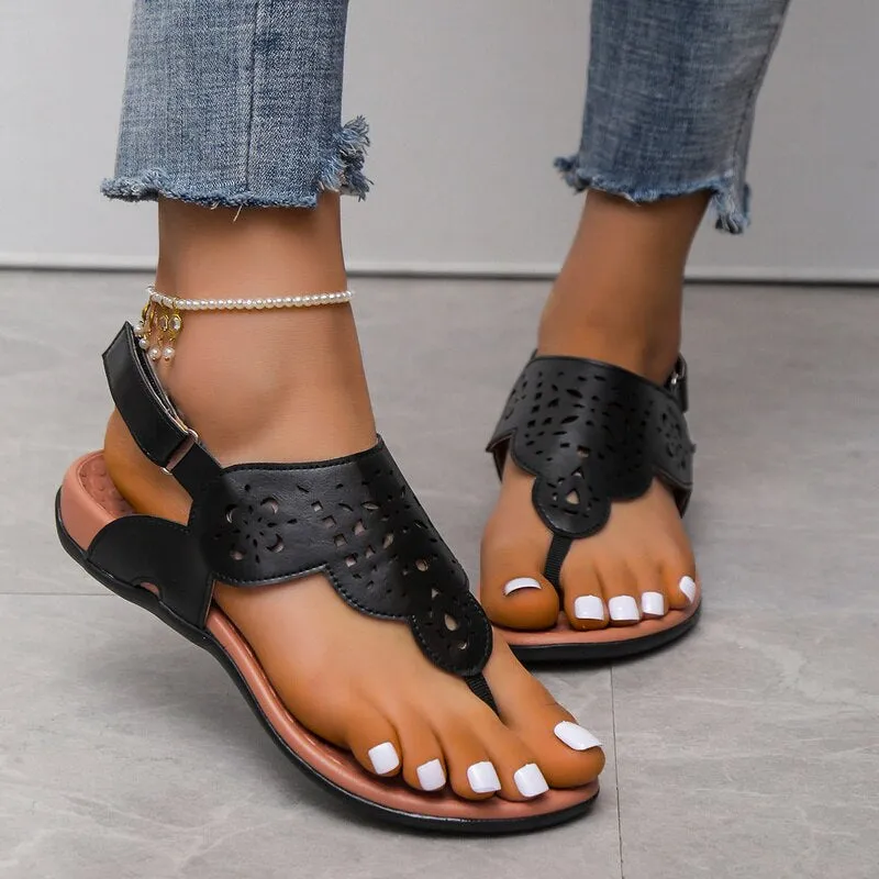 Bohemian Style Buckle Back Strap Sandal