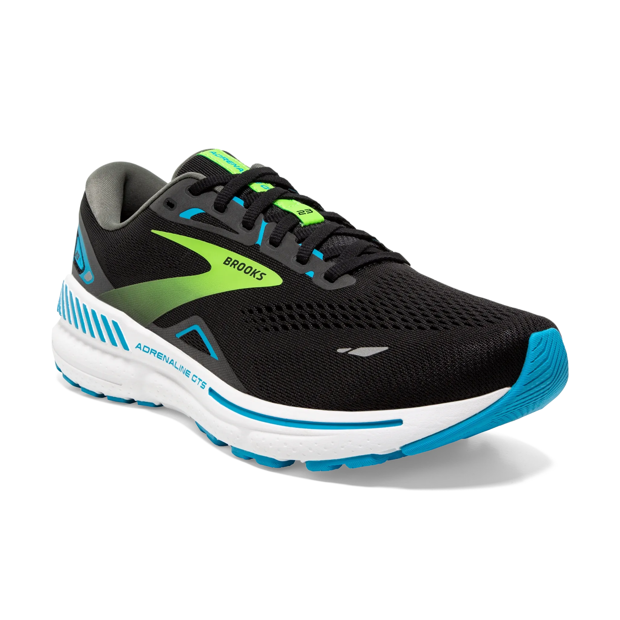 Brooks | Adrenaline GTS 23 | Men's | Black/Hawaiian Ocean/Green