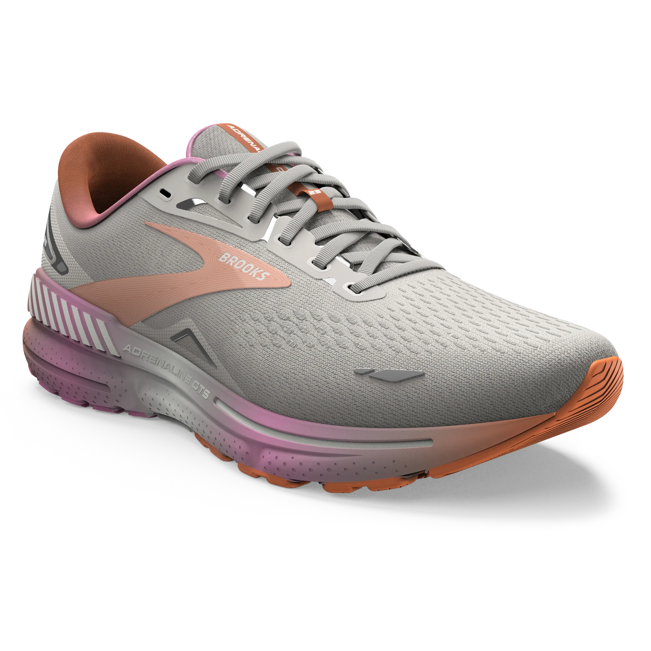 Brooks | Adrenaline GTS 23 | Women's | White Sand/Sunset/Fuchsia