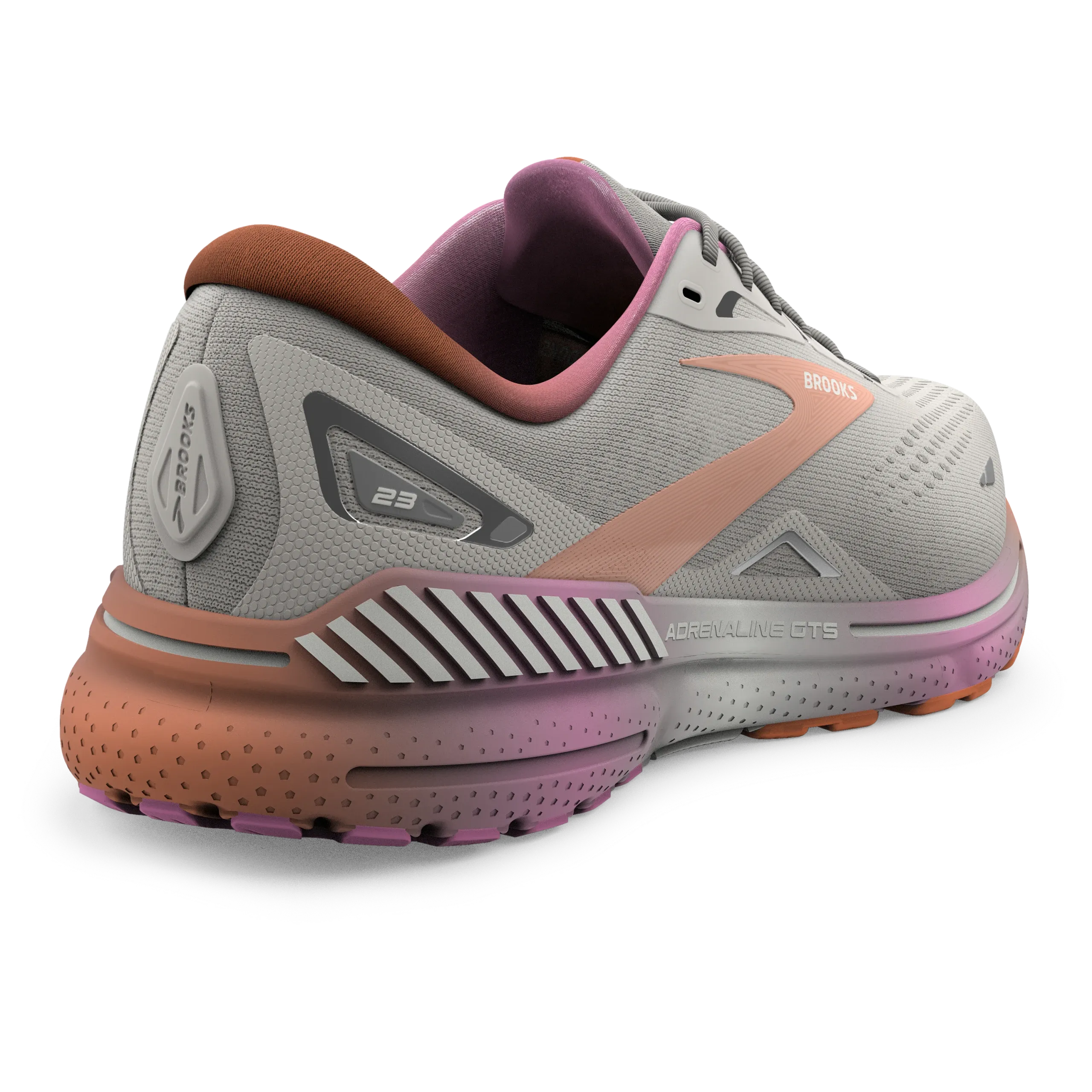 Brooks | Adrenaline GTS 23 | Women's | White Sand/Sunset/Fuchsia