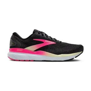 Brooks Ghost 16 Wide Women's - Black/Pink/Yellow