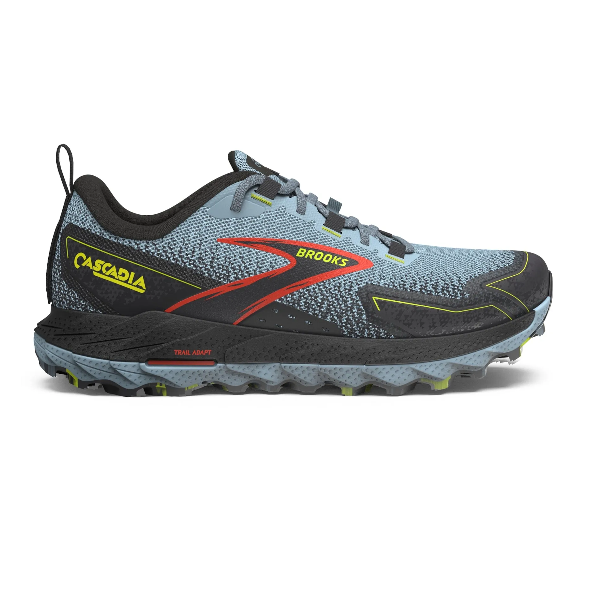 Brooks Mens Cascadia 18- Citadel/Ebony/Lime (1104261D004)