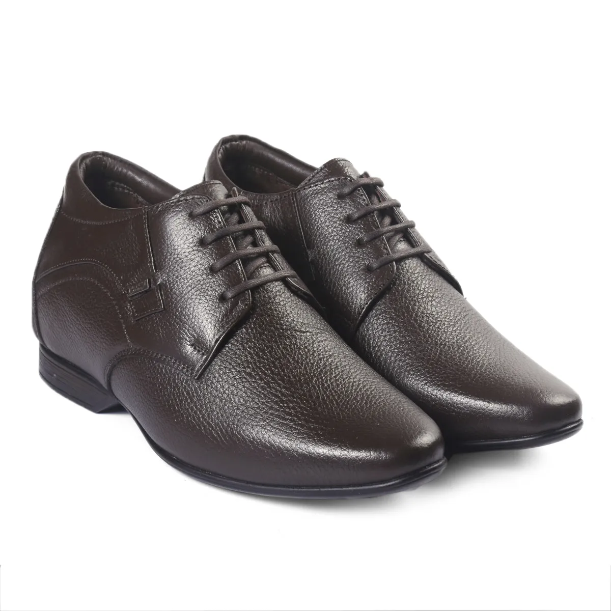 BXXY Men's 3 Inch Height Increasing Office Wear Formal Faux Lace-up Shoes