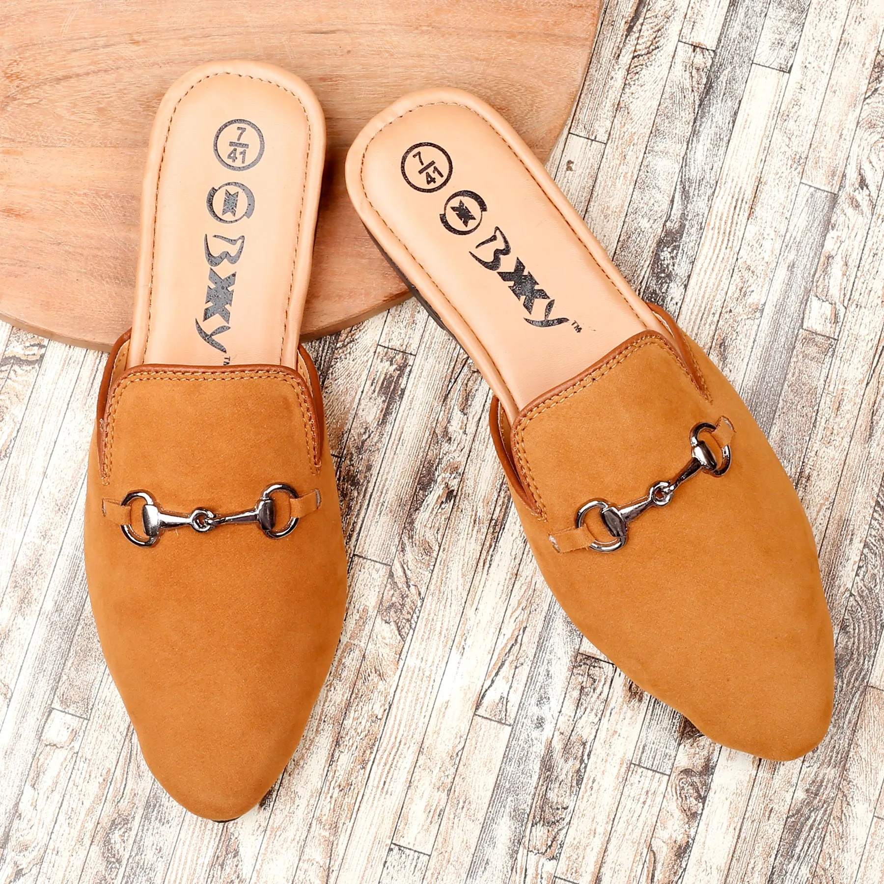 Bxxy Suede Material Fashionable Slip-on Mules For Men