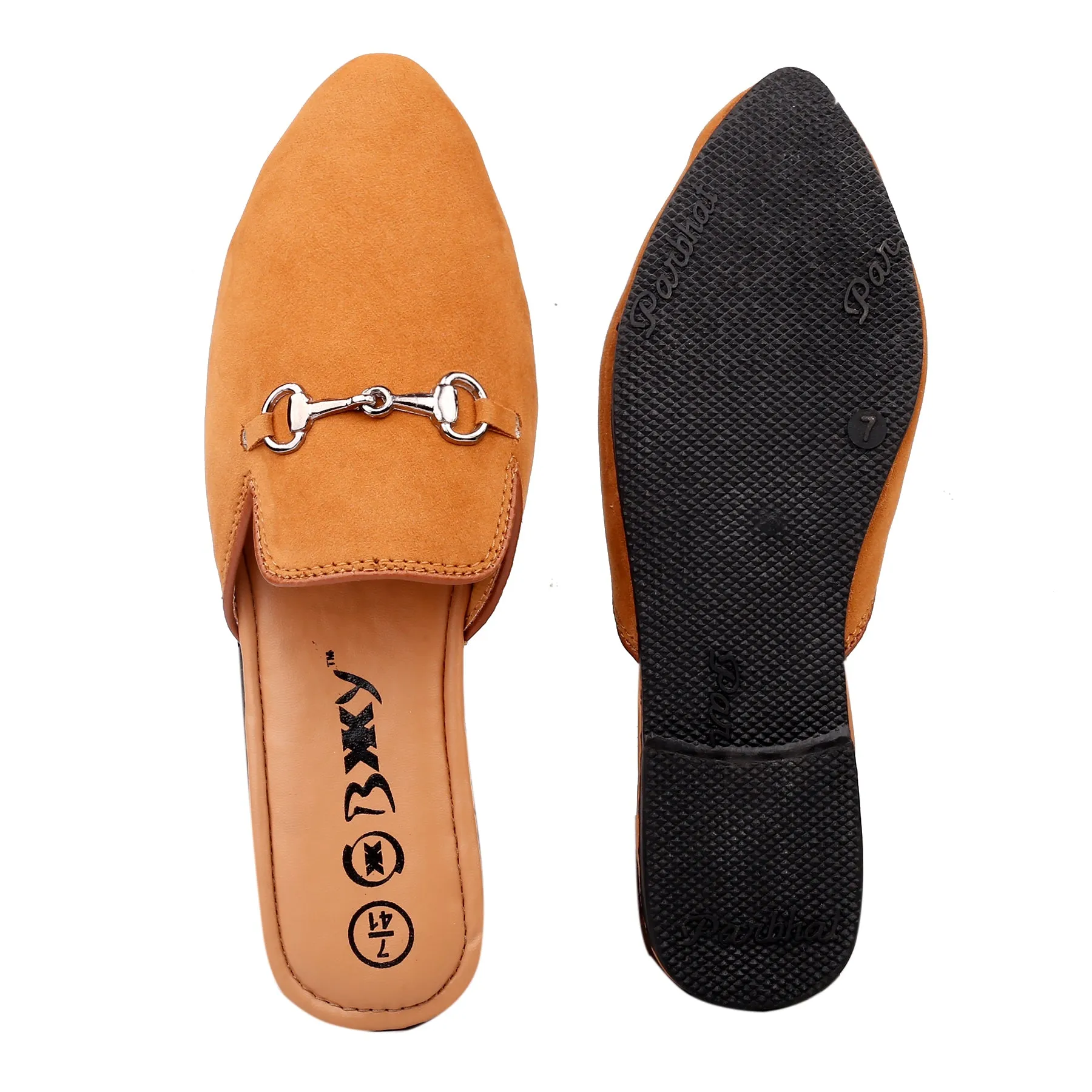 Bxxy Suede Material Fashionable Slip-on Mules For Men