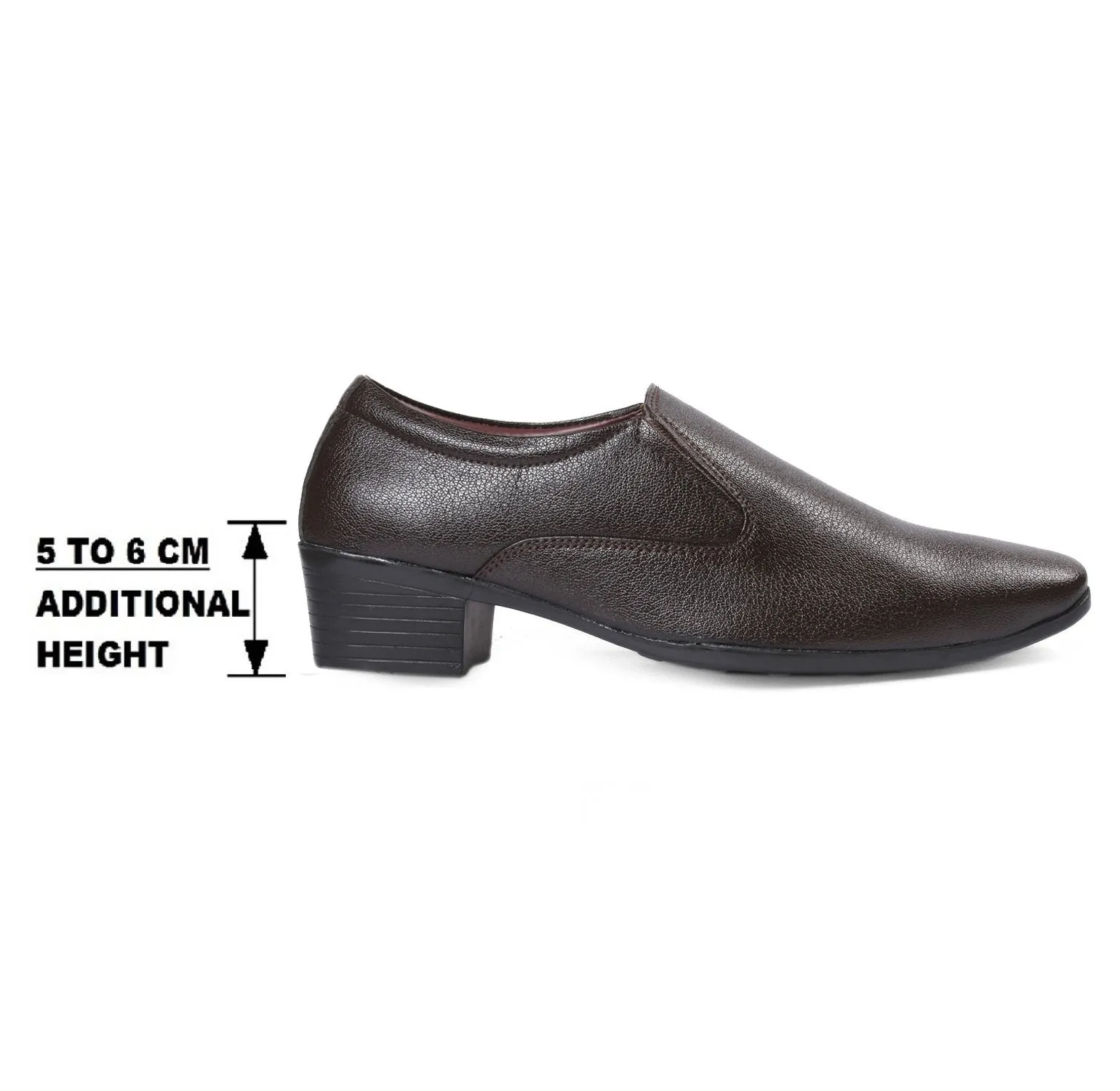 Bxxy's Height Increasing Elevator Slip-on Formal Shoes for Men