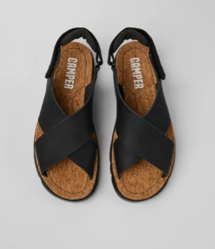 Camper Sandal: Black Crossover