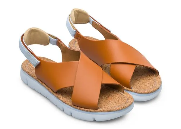 Camper Sandal: Tan Crossover