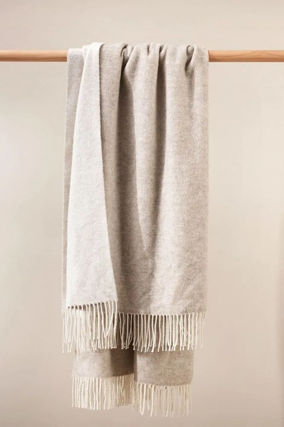 Casa Oatmeal Fringed 130x180cm Merino Throw