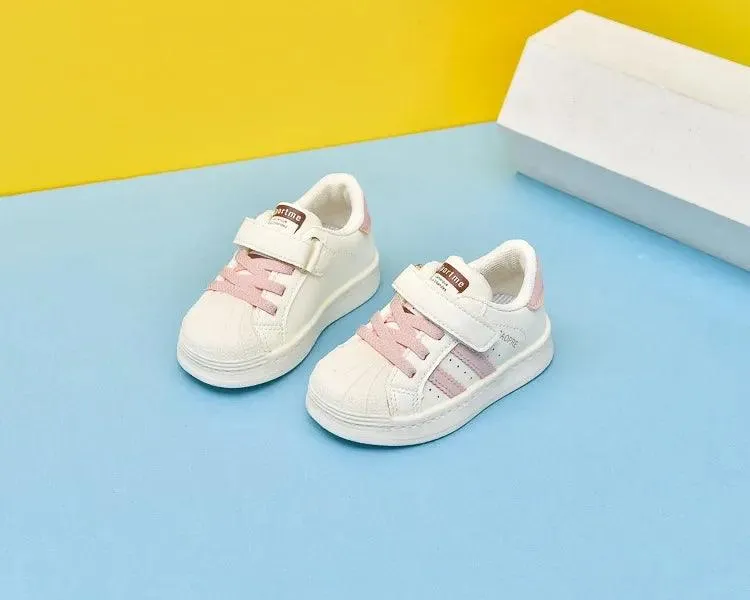 Children's Casual Shoes - Sneakers with Soft Striped Pattern - TSS291