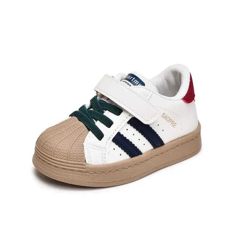 Children's Casual Shoes - Sneakers with Soft Striped Pattern - TSS291