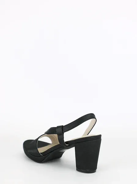 Clarice Clarinda Satin Shoes Black