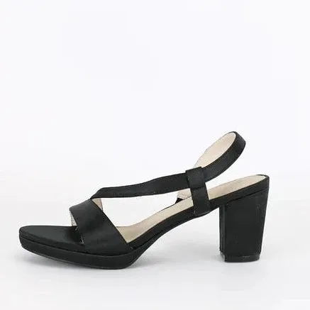 Clarice Clarinda Satin Shoes Black