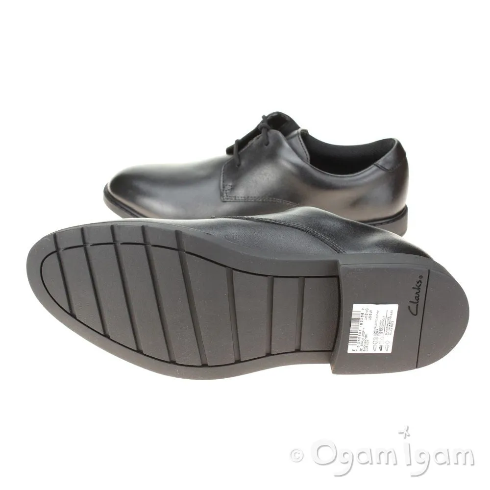 Clarks Scala Loop Boys Black School Shoe