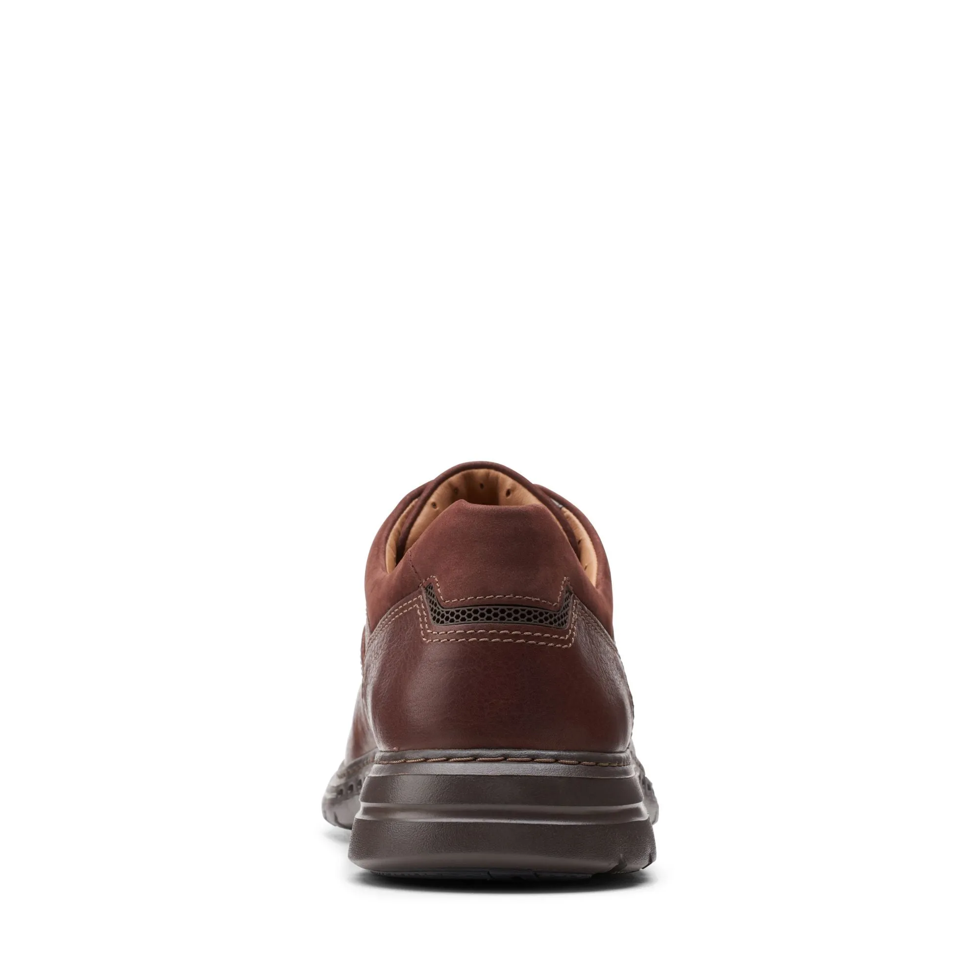 Clarks Un Brawley Lace Mahogany Leather Men's