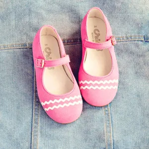 Crios Girls Pink Suede Mary Jane