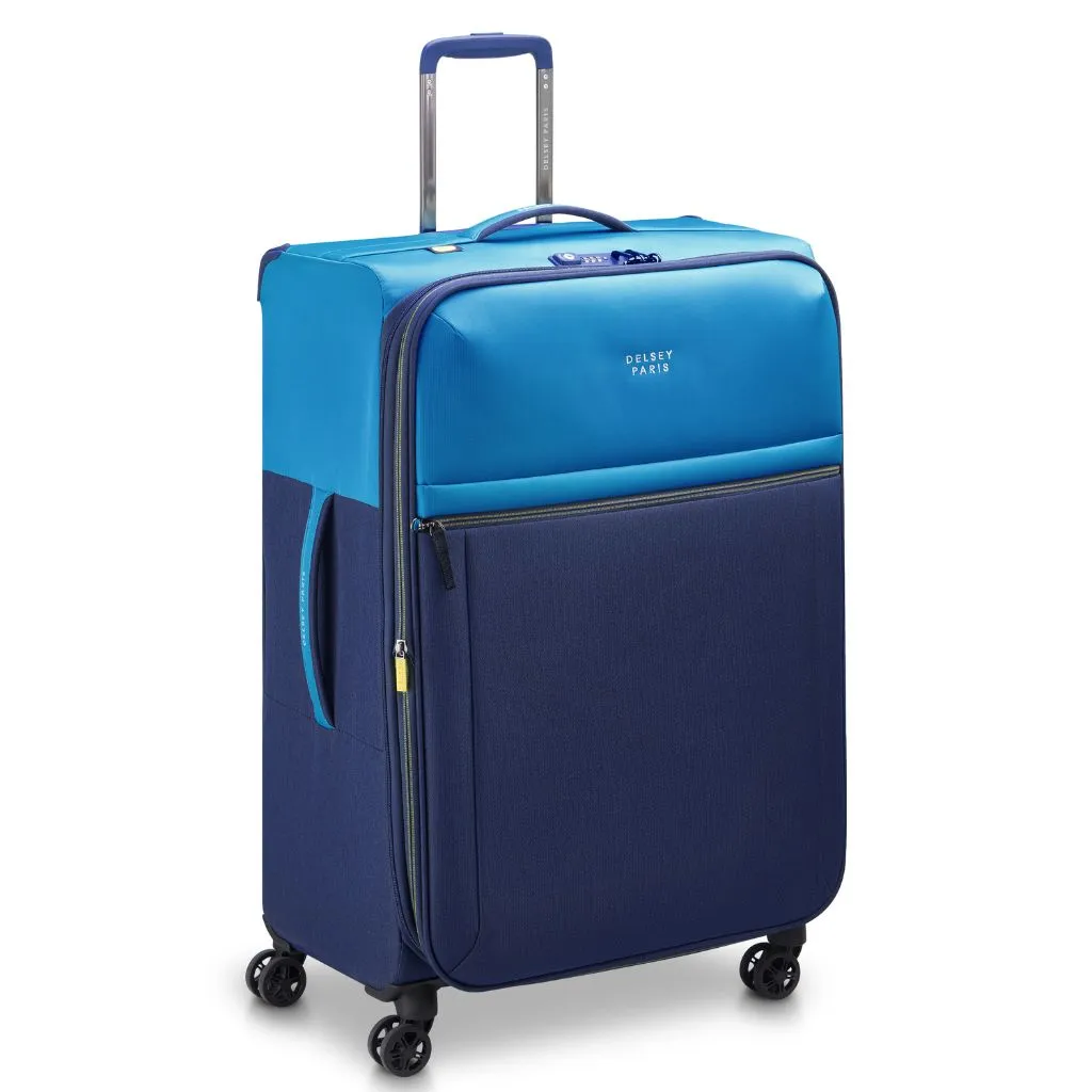 Delsey BROCHANT 3.0 78cm Large Softsided Luggage - Ultramarie Blue