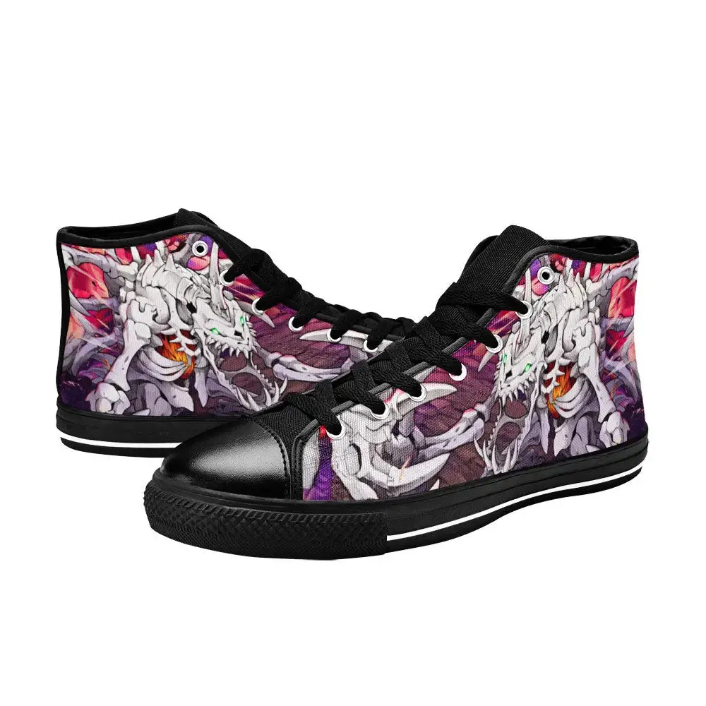 Digimon Adventure Skull Greymon Shoes High Top Sneakers for Kids and Adults