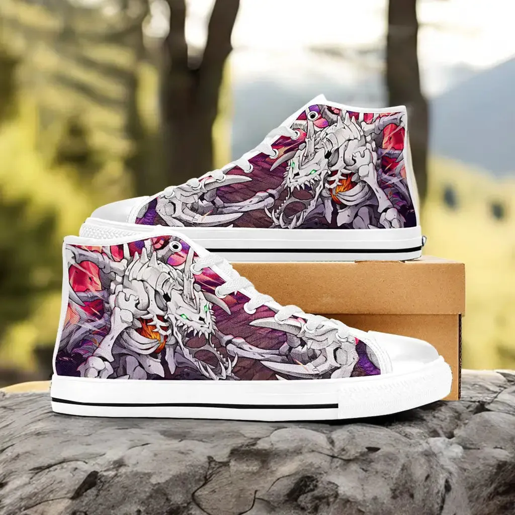 Digimon Adventure Skull Greymon Shoes High Top Sneakers for Kids and Adults