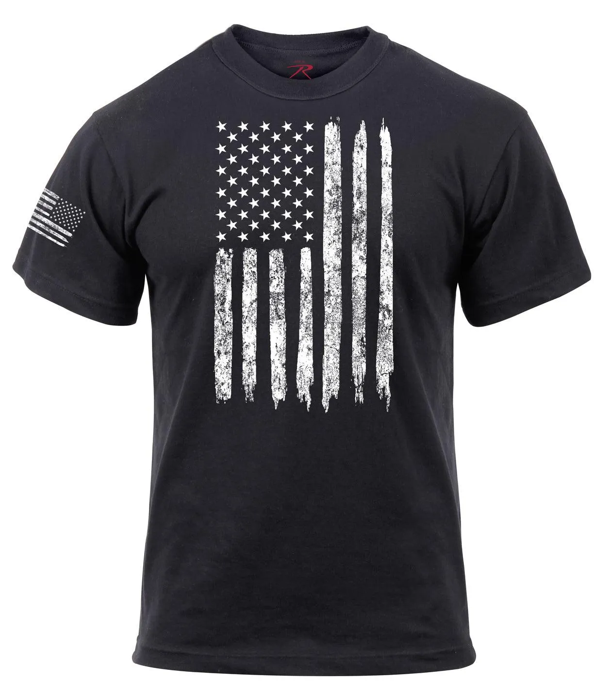 Distressed US Flag Athletic Fit T-Shirt