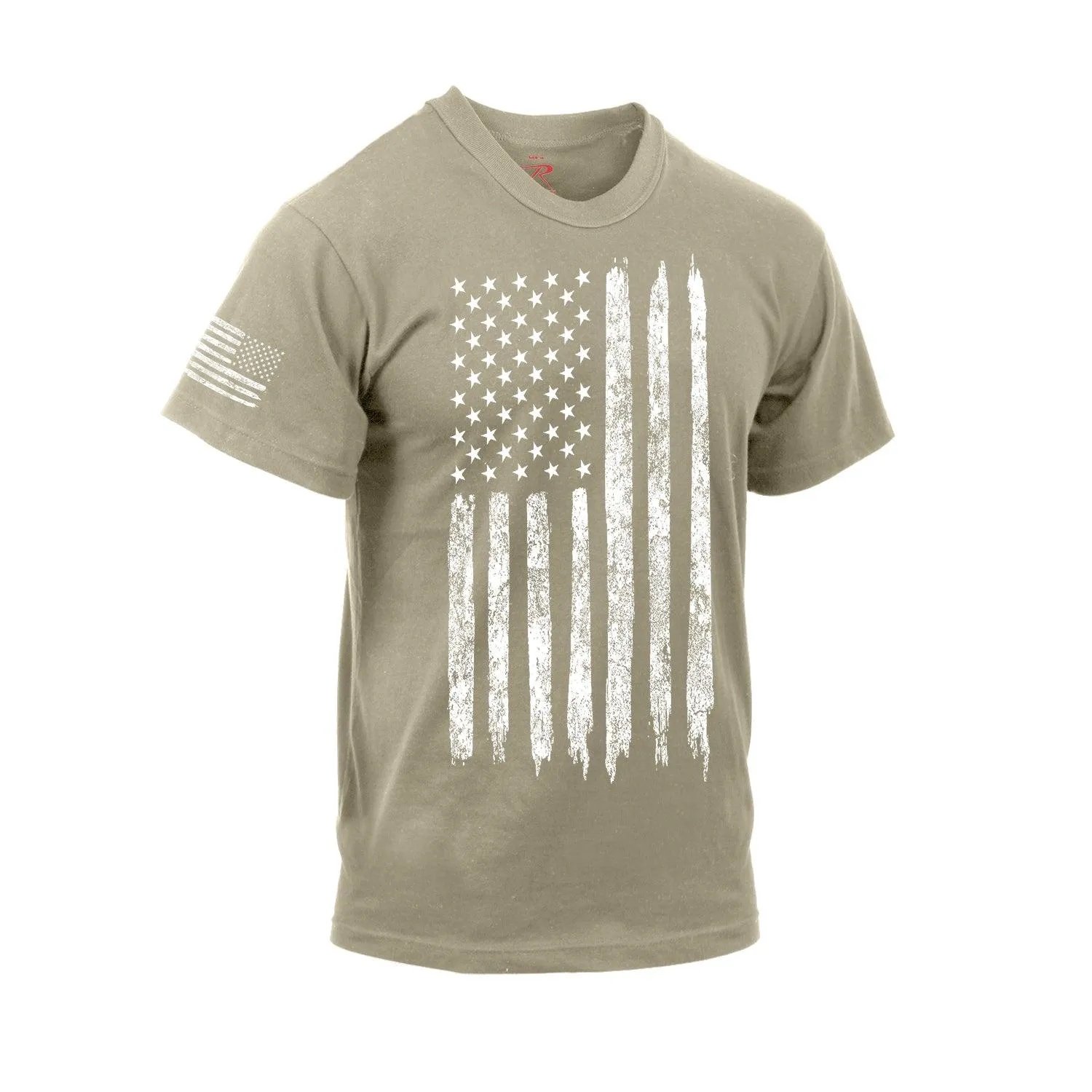 Distressed US Flag Athletic Fit T-Shirt