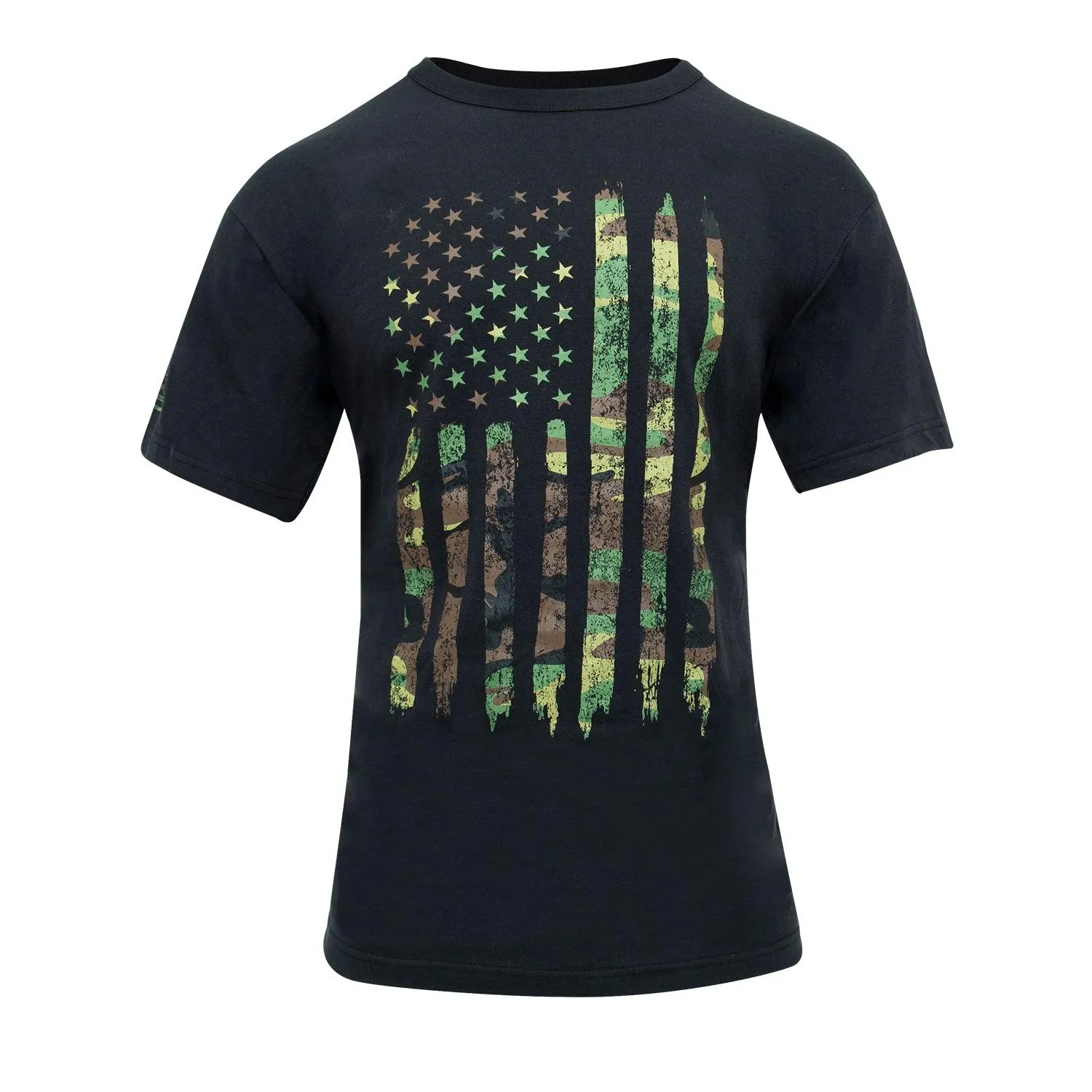 Distressed US Flag Athletic Fit T-Shirt