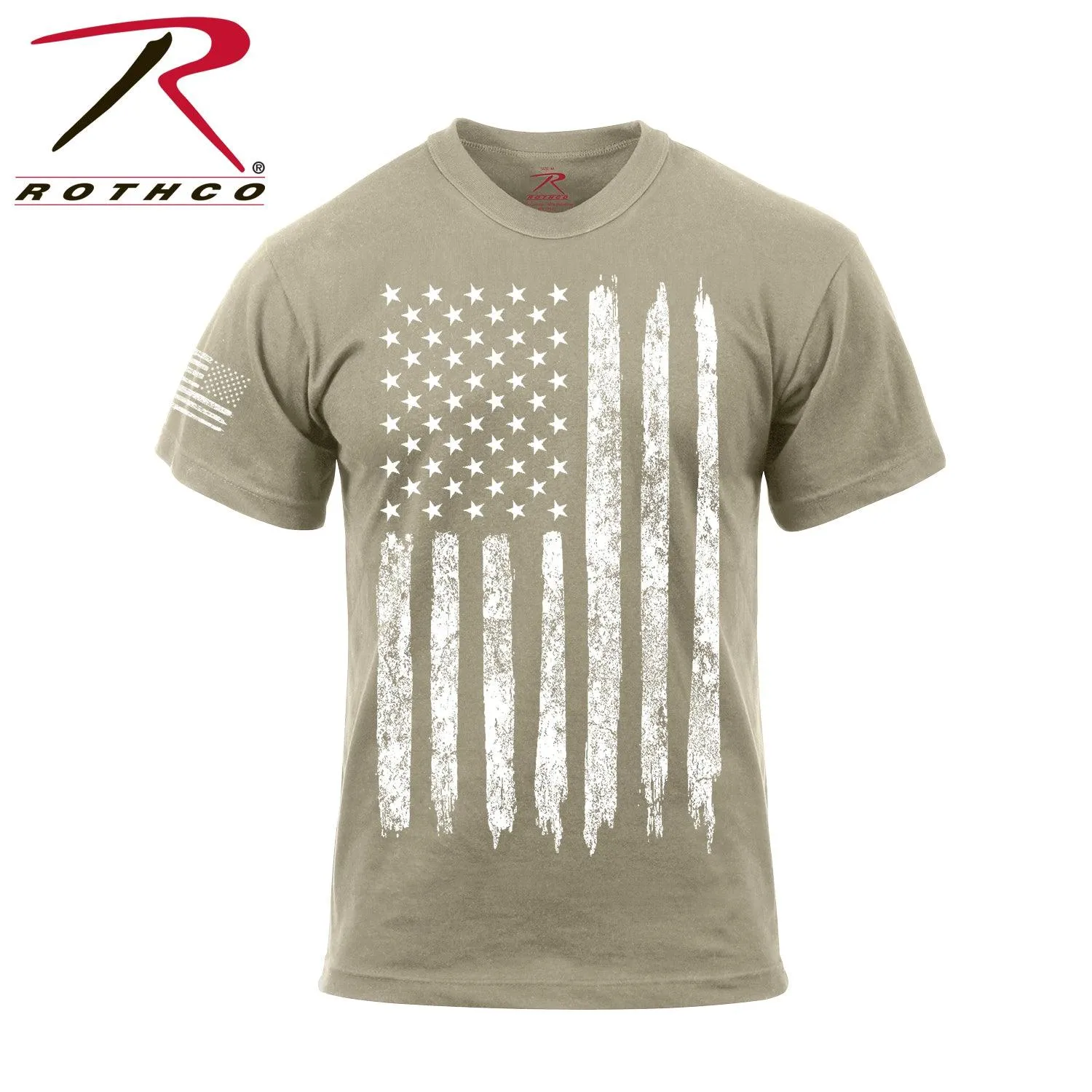 Distressed US Flag Athletic Fit T-Shirt